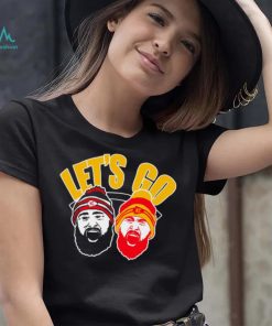 Kelce Brothers let’s go Kansas City Chiefs football face head shirt