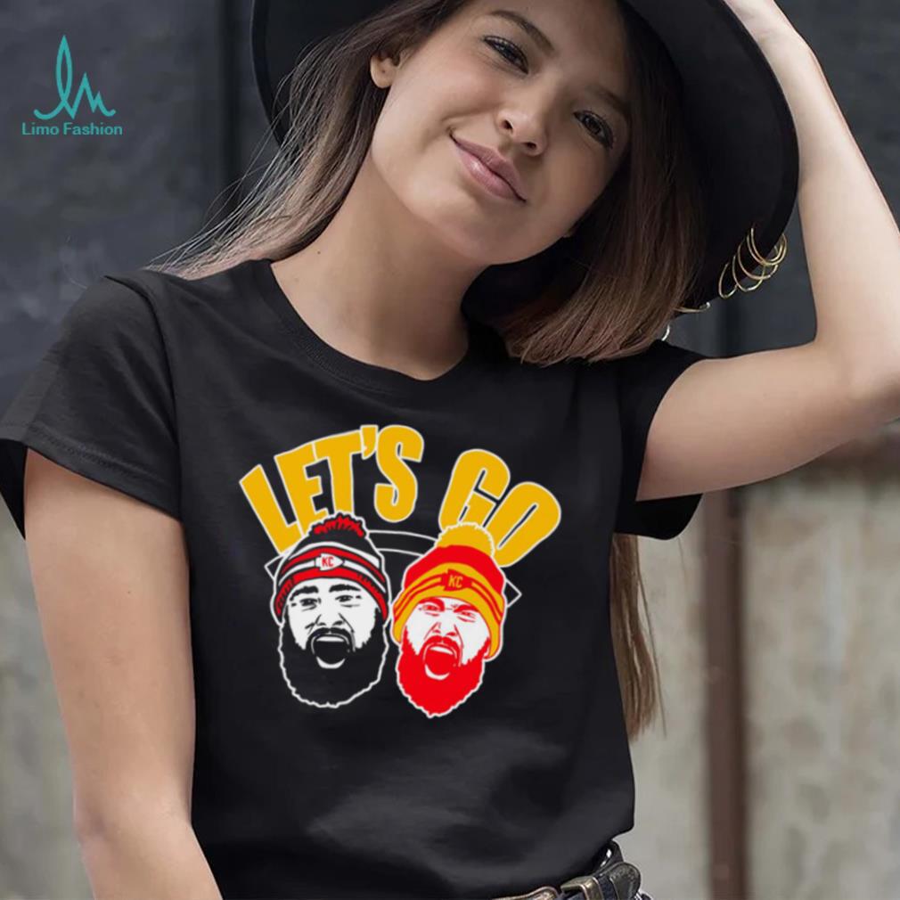Kelce Brothers let’s go Kansas City Chiefs football face head shirt Kelce Brothers let’s go Kansas City Chiefs football face head shirt