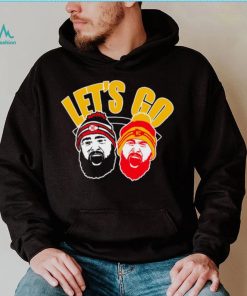 Kelce Brothers let’s go Kansas City Chiefs football face head shirt