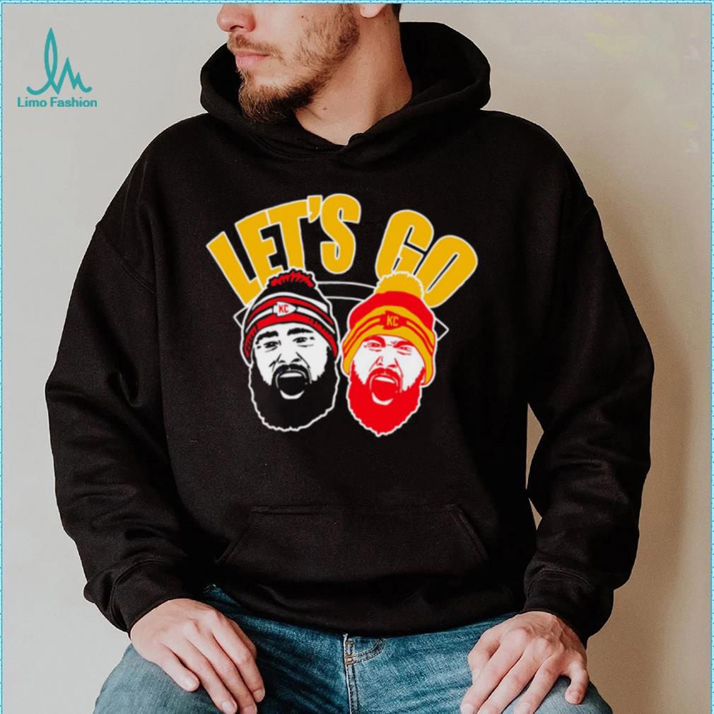 Kelce Brothers let’s go Kansas City Chiefs football face head shirt Kelce Brothers let’s go Kansas City Chiefs football face head shirt