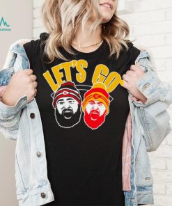 Kelce Brothers let’s go Kansas City Chiefs football face head shirt