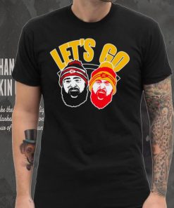 Kelce Brothers let’s go Kansas City Chiefs football face head shirt