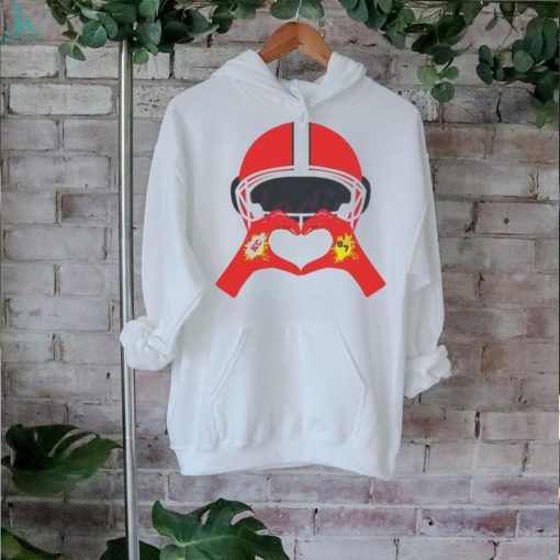 Kelce Heart Hands KC Football 87 Helmet shirt