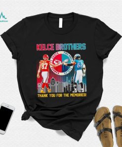 Kelce brothers Travis Kelce and Jason Kelce thank you for the memories shirt