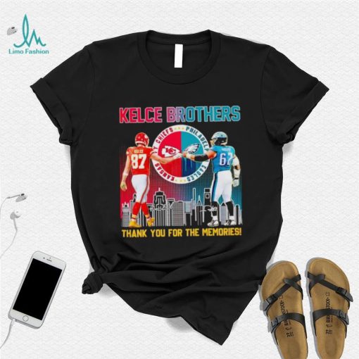 Kelce brothers Travis Kelce and Jason Kelce thank you for the memories shirt
