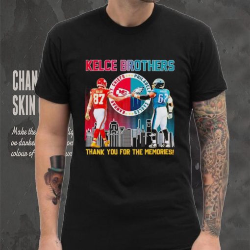 Kelce brothers Travis Kelce and Jason Kelce thank you for the memories shirt