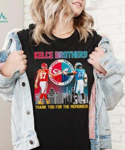 Kelce brothers Travis Kelce and Jason Kelce thank you for the memories shirt