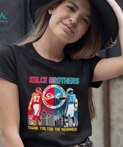 Kelce brothers Travis Kelce and Jason Kelce thank you for the memories shirt