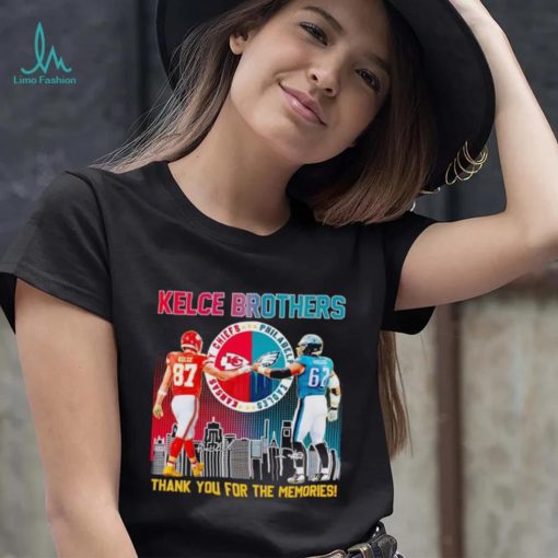 Kelce brothers Travis Kelce and Jason Kelce thank you for the memories shirt