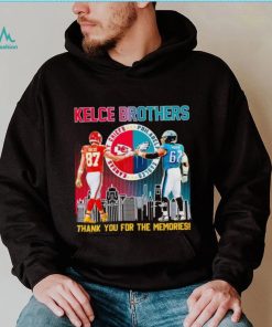 Kelce brothers Travis Kelce and Jason Kelce thank you for the memories shirt