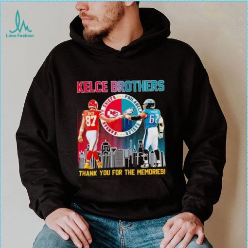 Kelce brothers Travis Kelce and Jason Kelce thank you for the memories shirt