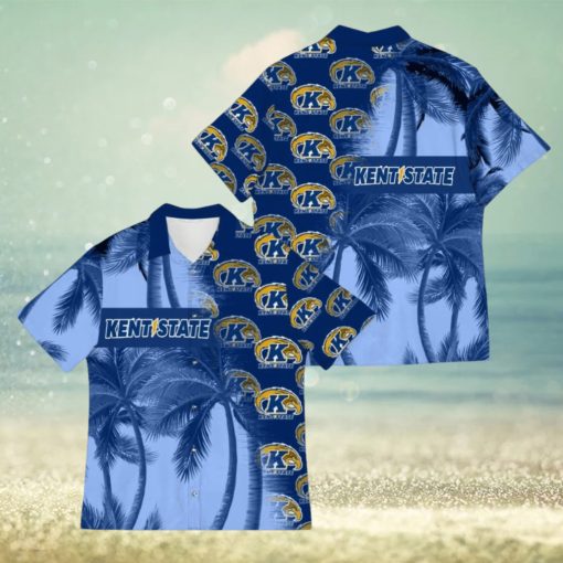 Kent State Golden Flashes Coconut Tree Aloha 3D Hawaiian Shirt For Fans Men And Women Gift