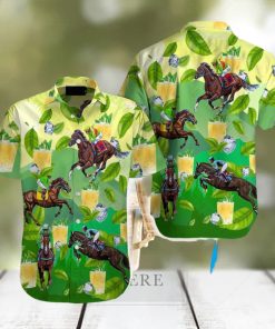 Kentucky Derby Mint Julep Drinking Green Hawaiian Shirt Aloha Casual Shirt For Men And Women