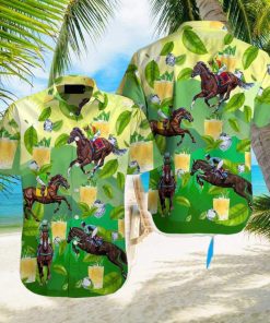 Kentucky Derby Mint Julep Drinking Green Hawaiian Shirt Aloha Casual Shirt For Men And Women