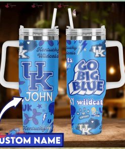 Kentucky Wildcats Go Big Blue Personalized 40 Oz Tumbler With Handle