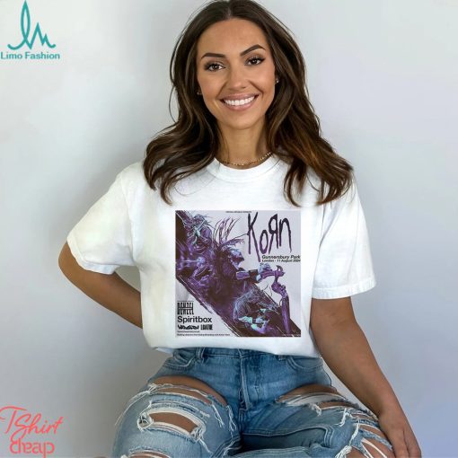 Korn In Gunnersbury Park London On 11 August 2024 Line Up Poster Unisex T Shirt