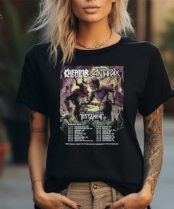 Kreator x Anthrax With Special Guests Testament Nov Dec 2024 Tour Schedule Lists T Shirt
