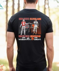 Kyle McCord and Deshaun Watson Ohio State Buckeyes on Saturdays and Cleveland Browns on sundays signatures shirt