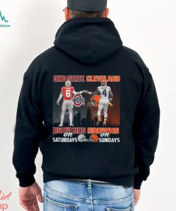 Kyle McCord and Deshaun Watson Ohio State Buckeyes on Saturdays and Cleveland Browns on sundays signatures shirt