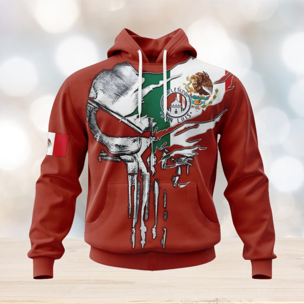 LIGA MX Atletico San Luis Special Skull Design Concept Kits Hoodie LIGA MX Atletico San Luis Special Skull Design Concept Kits Hoodie