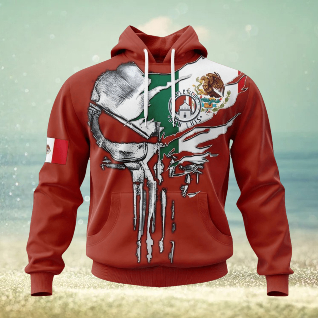 LIGA MX Atletico San Luis Special Skull Design Concept Kits Hoodie LIGA MX Atletico San Luis Special Skull Design Concept Kits Hoodie