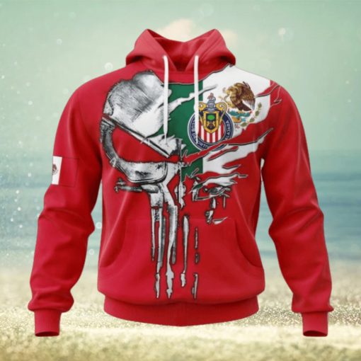 LIGA MX Chivas Guadalajara Special Skull Design Concept Kits Hoodie