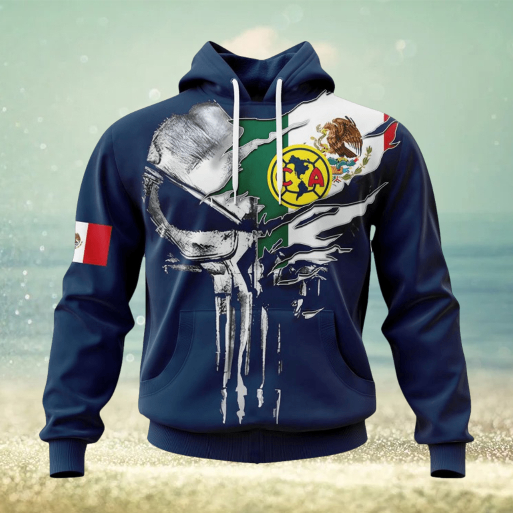 LIGA MX Club America Special Skull Design Concept Kits Hoodie LIGA MX Club America Special Skull Design Concept Kits Hoodie