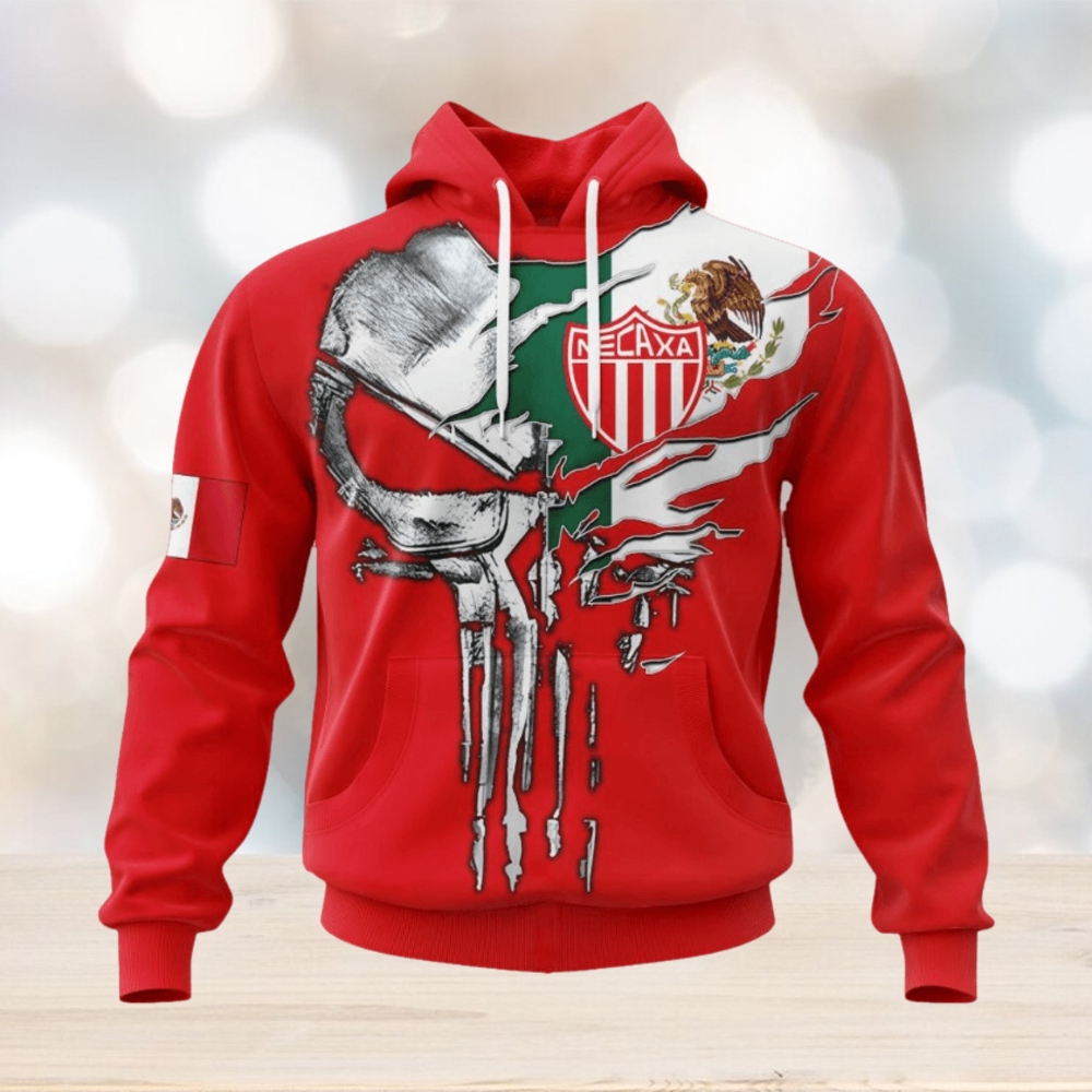 LIGA MX Club Necaxa Special Skull Design Concept Kits Hoodie LIGA MX Club Necaxa Special Skull Design Concept Kits Hoodie