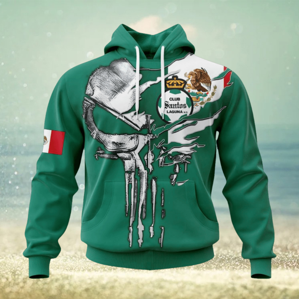 LIGA MX Club Santos Laguna Special Skull Design Concept Kits Hoodie LIGA MX Club Santos Laguna Special Skull Design Concept Kits Hoodie