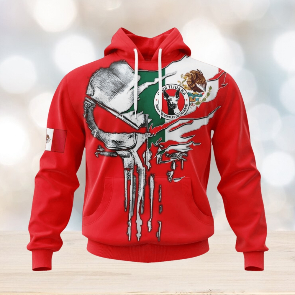 LIGA MX Club Tijuana Special Skull Design Concept Kits Hoodie LIGA MX Club Tijuana Special Skull Design Concept Kits Hoodie