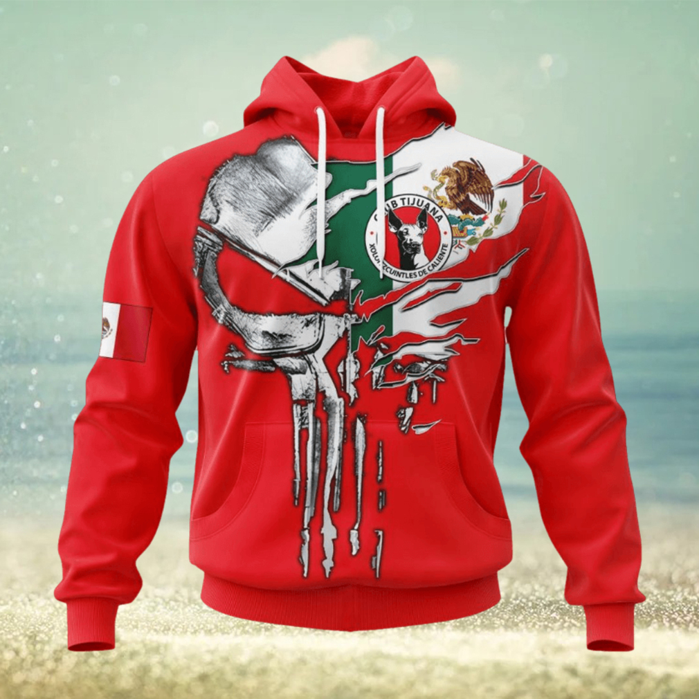 LIGA MX Club Tijuana Special Skull Design Concept Kits Hoodie LIGA MX Club Tijuana Special Skull Design Concept Kits Hoodie