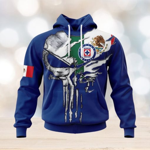 LIGA MX Cruz Azul Special Skull Design Concept Kits Hoodie