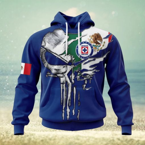 LIGA MX Cruz Azul Special Skull Design Concept Kits Hoodie