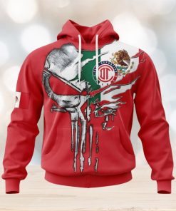 LIGA MX Deportivo Toluca Special Skull Design Concept Kits Hoodie