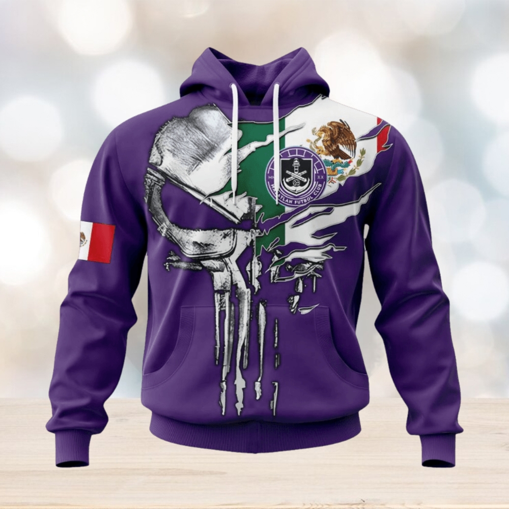 LIGA MX Mazatlan F.C Special Skull Design Concept Kits Hoodie LIGA MX Mazatlan F.C Special Skull Design Concept Kits Hoodie