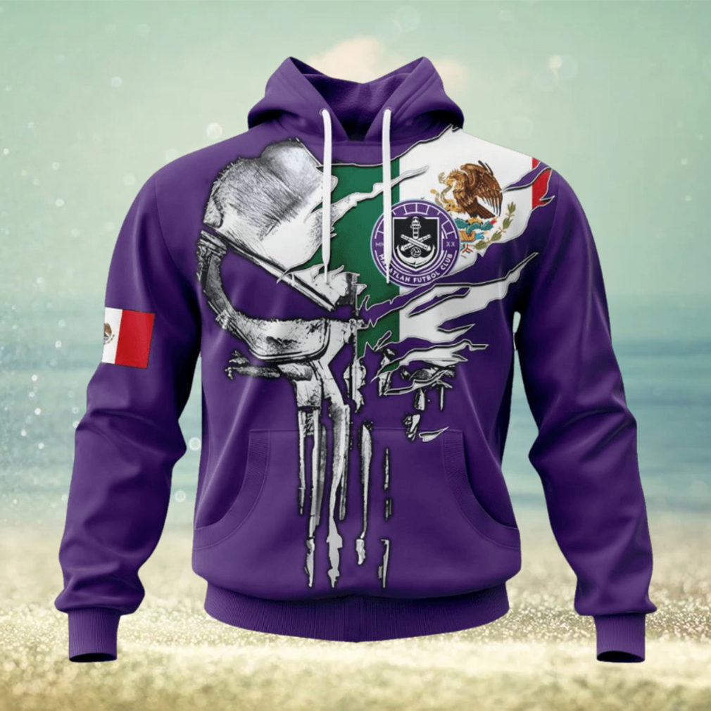 LIGA MX Mazatlan F.C Special Skull Design Concept Kits Hoodie LIGA MX Mazatlan F.C Special Skull Design Concept Kits Hoodie