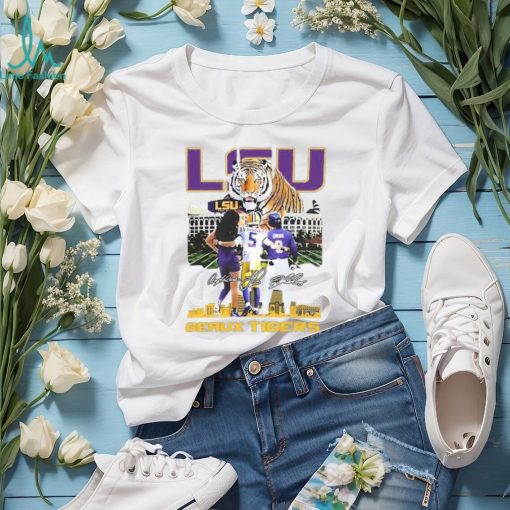 LSU Geaux Tigers flau’jae Johnson Jayden Daniel and Dylan Crews Signatures Shirt
