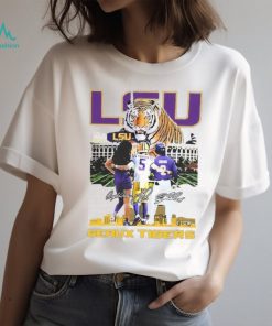 LSU Geaux Tigers flau’jae Johnson Jayden Daniel and Dylan Crews Signatures Shirt