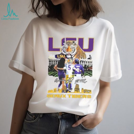LSU Geaux Tigers flau’jae Johnson Jayden Daniel and Dylan Crews Signatures Shirt