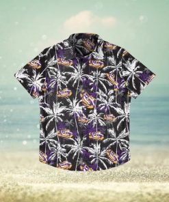 LSU Tigers Black Floral Hawaiian Shirt