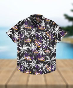 LSU Tigers Black Floral Hawaiian Shirt