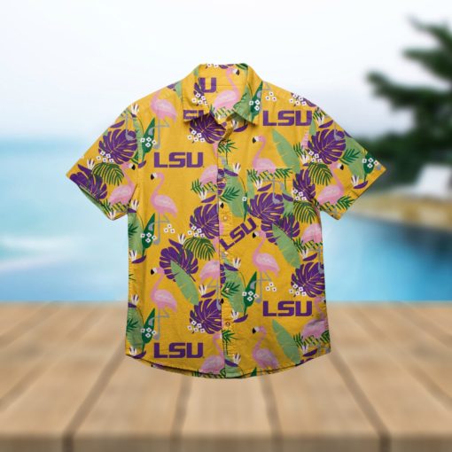 LSU Tigers Floral Hawaiian Shirt