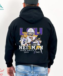LSU Tigers Jayden Daniels Heisman 2023 Signatures Shirt