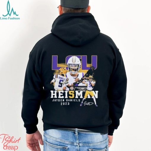 LSU Tigers Jayden Daniels Heisman 2023 Signatures Shirt