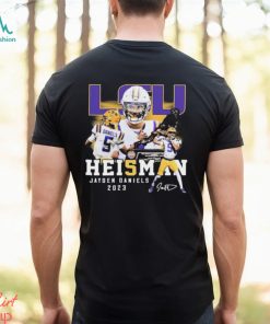 LSU Tigers Jayden Daniels Heisman 2023 Signatures Shirt