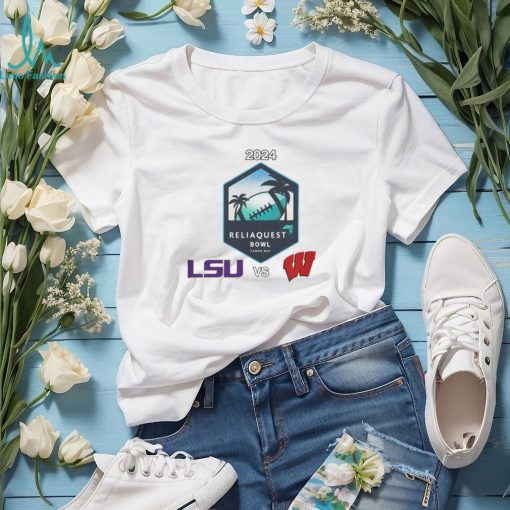 LSU Vs Wisconsin Football 2024 ReliaQuest Bowl Logo Matchup Shirt