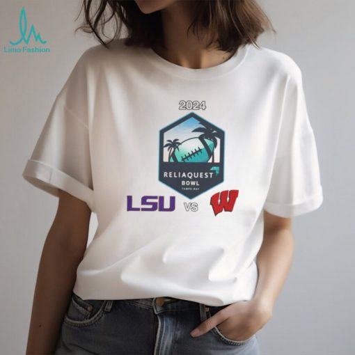 LSU Vs Wisconsin Football 2024 ReliaQuest Bowl Logo Matchup Shirt
