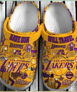 Lakers Game Day Crocs Shoes Gold Limotees