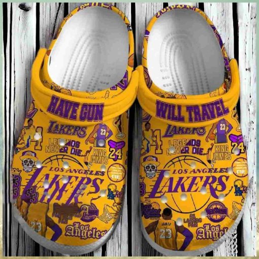 Lakers Game Day Crocs Shoes Gold