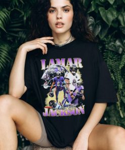 Lamar Jackson Baltimore Ravens signature t shirt